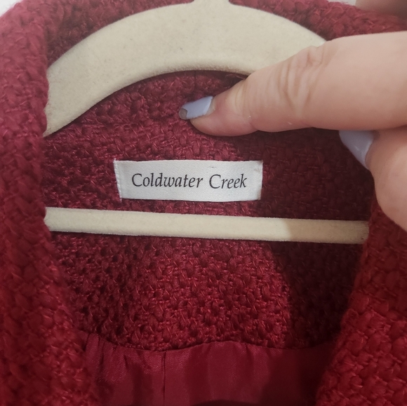 Coldwater Creek Women's Wine Short Sleeve Blazer, Size 14 - Picture 2 of 10